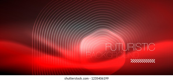 Neon glowing lines, magic energy space light concept, abstract background wallpaper design, vector illustration