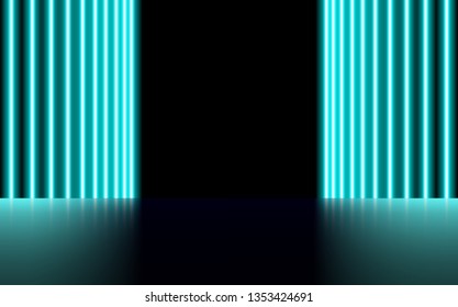 Neon glowing lines, magic energy space light concept, abstract background design
