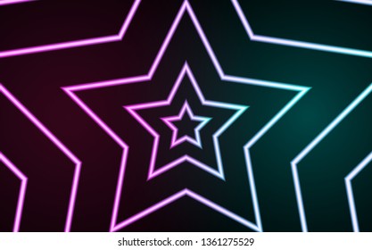 Neon glowing lines, magic energy space light concept, abstract background design