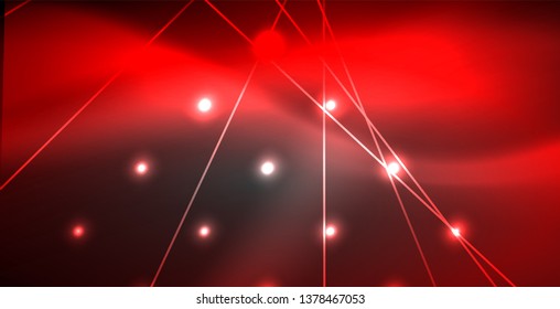 Neon glowing lines, magic energy space light concept, abstract background wallpaper design, vector illustration