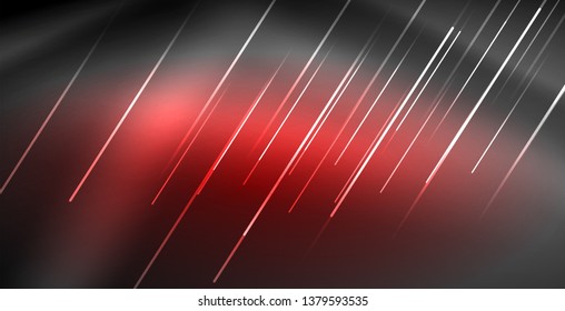 Neon glowing lines, magic energy space light concept, abstract background wallpaper design, vector illustration