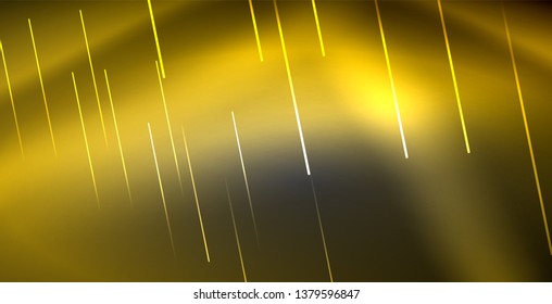 Neon glowing lines, magic energy space light concept, abstract background wallpaper design, vector illustration