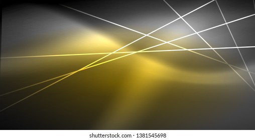 Neon glowing lines, magic energy space light concept, abstract background wallpaper design, vector illustration