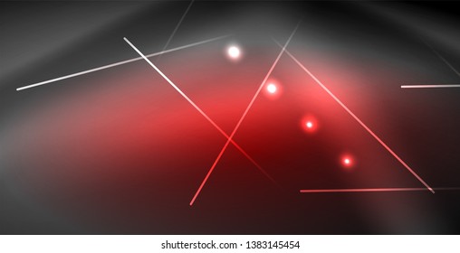 Neon glowing lines, magic energy space light concept, abstract background wallpaper design, vector illustration