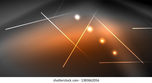 Neon glowing lines, magic energy space light concept, abstract background wallpaper design, vector illustration