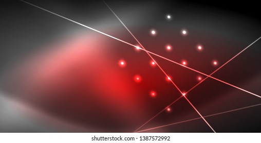 Neonleuchtende Linien, magisches Energieraum-Lichtkonzept, abstrakter Hintergrund, Tapete-Design, Vektorgrafik