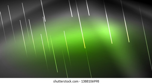 Neon glowing lines, magic energy space light concept, abstract background wallpaper design, vector illustration