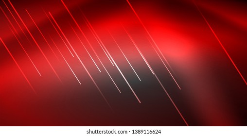 Neonleuchtende Linien, magisches Energieraum-Lichtkonzept, abstrakter Hintergrund, Tapete-Design, Vektorgrafik