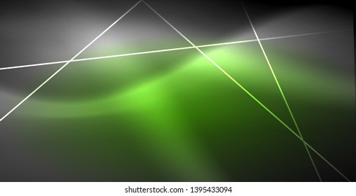 Neon glowing lines, magic energy space light concept, abstract background wallpaper design, vector illustration