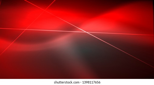 Líneas brillantes de neón, concepto de luz espacial mágica, diseño de fondo abstracto de fondo de fondo, ilustración vectorial