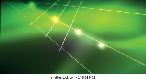 Neon glowing lines, magic energy space light concept, abstract background wallpaper design, vector illustration