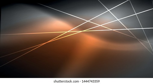 Neon glowing lines, magic energy space light concept, abstract background wallpaper design, vector illustration