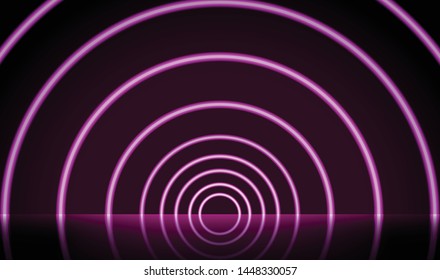 Neon glowing lines, magic energy space light concept, abstract background design