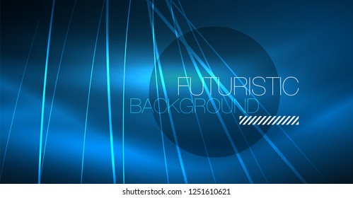 Fondo mágico brillante neón, pancarta de neón, papel tapiz de cielo nocturno. Efecto vector de luz mágica. Patrón abstracto de Navidad.