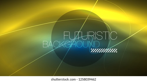 Fondo mágico brillante neón, pancarta de neón, papel tapiz de cielo nocturno. Efecto vector de luz mágica. Patrón abstracto de Navidad.