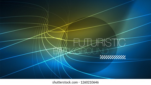 Fondo mágico brillante neón, pancarta de neón, papel tapiz de cielo nocturno. Efecto vector de luz mágica. Patrón abstracto de Navidad.