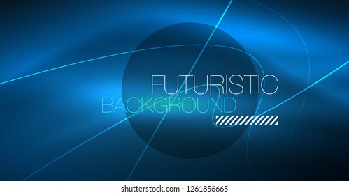 Neon leuchtend magischer Hintergrund, Neonbanner, Nachthimmelhintergrund. Magischer Licht-Vektoreffekt. Abstraktes Weihnachtsmuster.