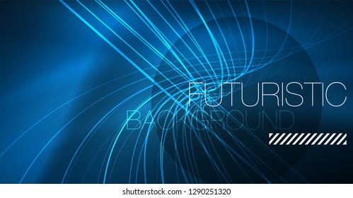 Fondo mágico brillante neón, pancarta de neón, papel tapiz de cielo nocturno. Efecto vector de luz mágica. Patrón abstracto de Navidad.