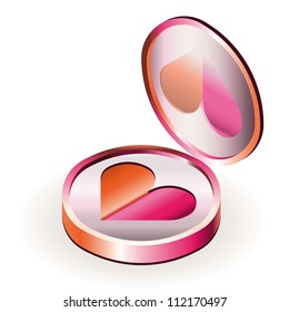 Neon glowing pink and orange eye shadows