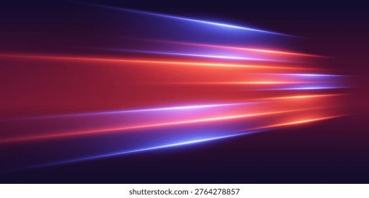 Neon glowing speed lines with abstract motion and dynamic light effect.