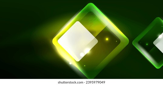 Neonleuchtende Techno-Linien und -Pfeile, futuristische High-Tech-abstrakte Hintergrundvorlage
