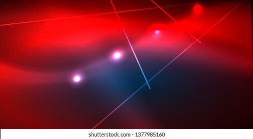 Neon glowing techno lines, blue hi-tech futuristic abstract background template