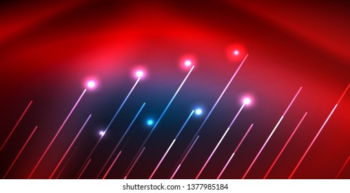 Neon linhas de tecno brilhantes, azul hi-tech modelo de fundo abstrato futurista