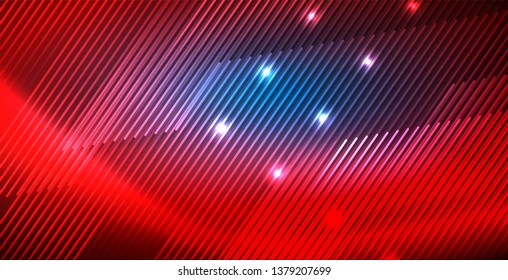 Neonleuchtende Techno-Linien, blaue, futuristische, abstrakte Hintergrund-Vorlage