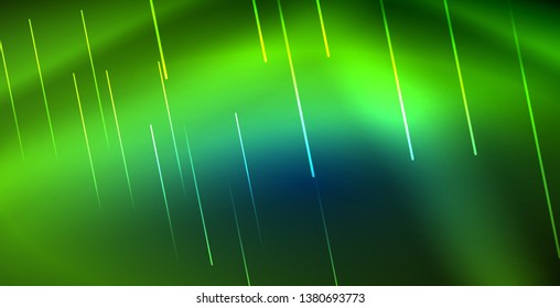 Líneas tecno brillantes neón, plantilla de fondo abstracto azul de alta tecnología futurista