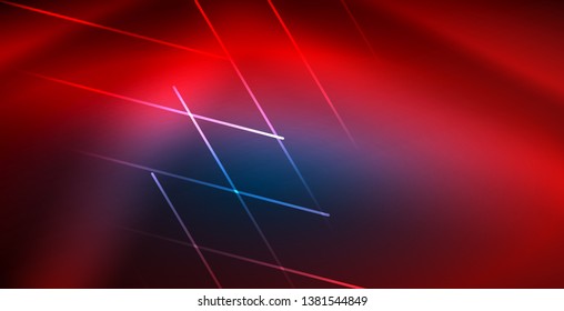Neonleuchtende Techno-Linien, blaue, futuristische, abstrakte Hintergrund-Vorlage