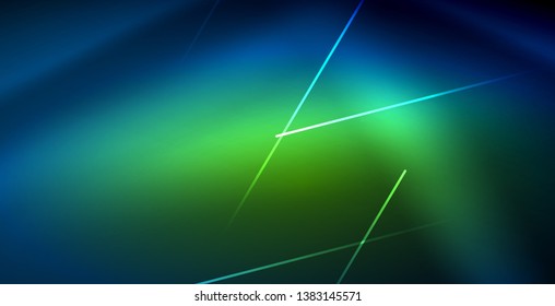 Neon linhas de tecno brilhantes, azul hi-tech modelo de fundo abstrato futurista