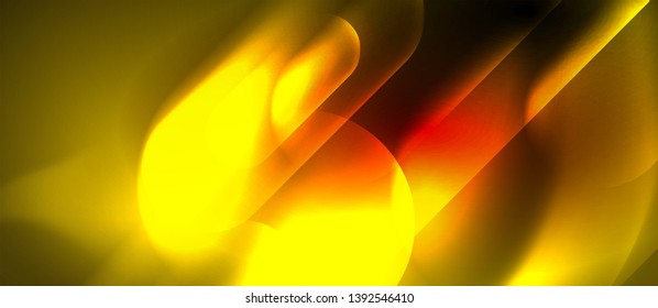 Neon glowing techno lines, blue hi-tech futuristic abstract background template, vector design