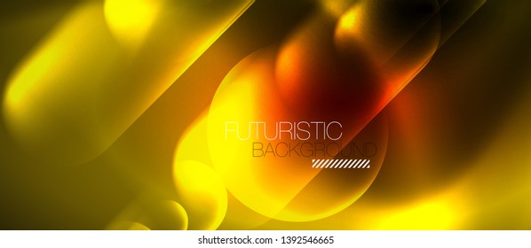 Neon glowing techno lines, blue hi-tech futuristic abstract background template, vector design
