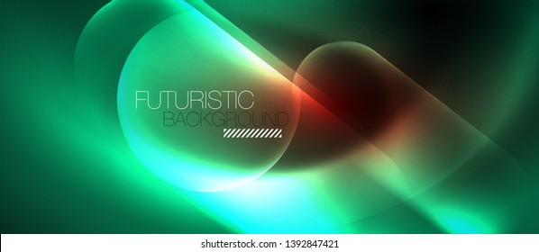Líneas tecno brillantes de neón, plantilla de fondo abstracta azul de alta tecnología futurista, diseño vectorial