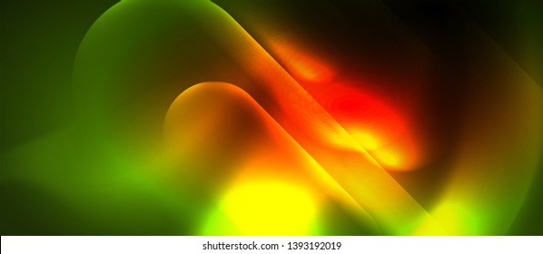 Neon glowing techno lines, blue hi-tech futuristic abstract background template, vector design