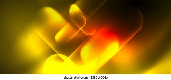 Neon glowing techno lines, blue hi-tech futuristic abstract background template, vector design
