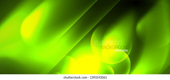Neon glowing techno lines, blue hi-tech futuristic abstract background template, vector design