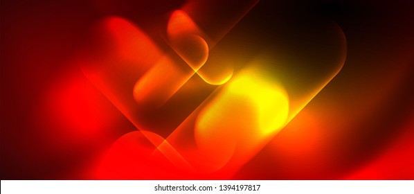Neon glowing techno lines, blue hi-tech futuristic abstract background template, vector design