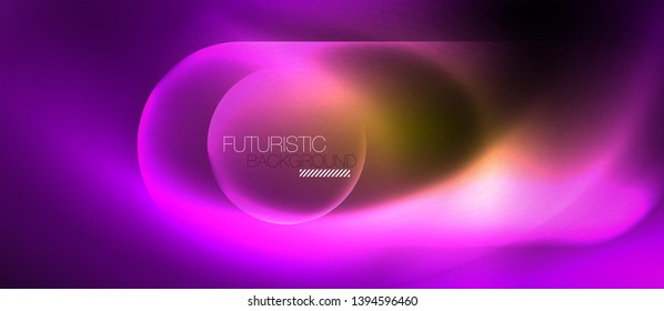 Neon glowing techno lines, blue hi-tech futuristic abstract background template, vector design