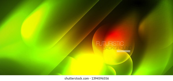 Neon glowing techno lines, blue hi-tech futuristic abstract background template, vector design