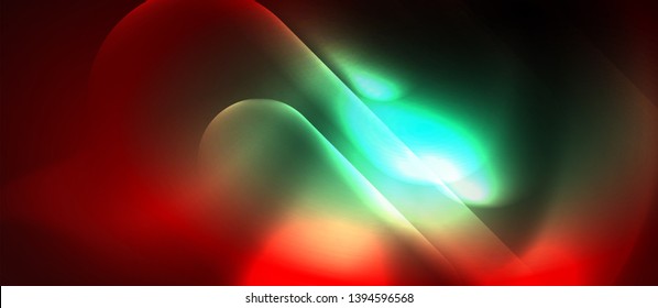 Neon glowing techno lines, blue hi-tech futuristic abstract background template, vector design