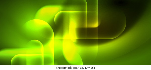 Neon glowing techno lines, blue hi-tech futuristic abstract background template, vector design