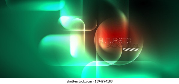 Líneas tecno brillantes de neón, plantilla de fondo abstracta azul de alta tecnología futurista, diseño vectorial