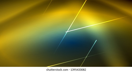 Neon linhas de tecno brilhantes, azul hi-tech modelo de fundo abstrato futurista