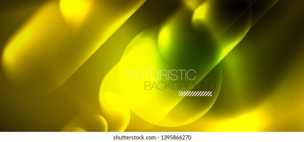 Líneas tecno brillantes de neón, plantilla de fondo abstracta azul de alta tecnología futurista, diseño vectorial