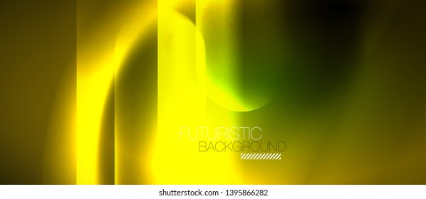 Líneas tecno brillantes de neón, plantilla de fondo abstracta azul de alta tecnología futurista, diseño vectorial