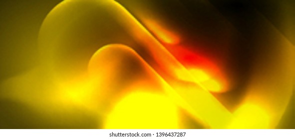 Neon glowing techno lines, blue hi-tech futuristic abstract background template, vector design