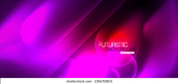 Neon glowing techno lines, blue hi-tech futuristic abstract background template, vector design