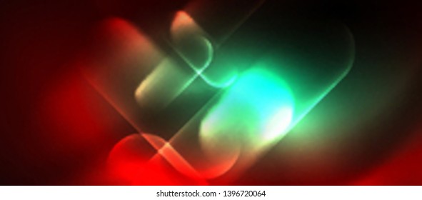 Líneas tecno brillantes de neón, plantilla de fondo abstracta azul de alta tecnología futurista, diseño vectorial