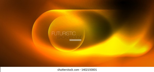 Neon glowing techno lines, blue hi-tech futuristic abstract background template, vector design